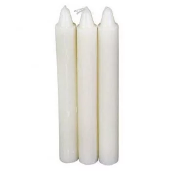 Набор столовых свечей, 20х2,4см, 3шт, прямые, белый, термоупаковка